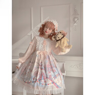 閃動(dòng)少女（SHANDONGSHAONV）洛麗塔正品洋裝原創(chuàng)夢(mèng)境游樂園OP  Lolita日常連衣裙日系裙子 生成色OP S