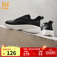 361度男鞋運(yùn)動(dòng)鞋2023年秋季新款男常規(guī)跑鞋 曜石黑/馥郁橙 43