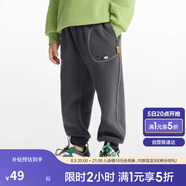 巴拉巴拉童裝兒童長(zhǎng)褲男童女童搖粒絨褲子2024冬裝束腳休閑褲208424108228