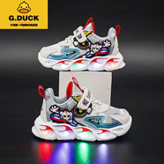 G.DUCKKIDS兒童運(yùn)動(dòng)鞋男童鞋子春秋夏網(wǎng)面透氣1-9歲6中小童寶寶奧特曼發(fā)光鞋 A66紅色雙網(wǎng)春秋款 26 內(nèi)長(zhǎng)約16.4CM