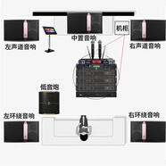 JBL【進(jìn)口品質(zhì)已售萬套】 KI510專業(yè)三分頻家庭ktv音響套裝 唱歌全套設(shè)備家用點(diǎn)歌機(jī)功放會議室音箱 【5音響】5.1影K套裝（活動專屬高性價比）