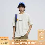 KAMA卡瑪潮流鋼印壓花圓領(lǐng)短袖T恤2025新款夏季男款寬松百搭短袖 卡其 L
