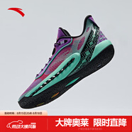 安踏（ANTA）【狂潮6 PRO】籃球鞋男氮科技耐磨防滑實(shí)戰(zhàn)低幫運(yùn)動(dòng)鞋 颯露紫-5 42