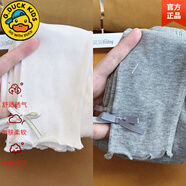 G.DUCKKIDS正品夏季新款寶寶打底褲薄款2025春夏新款休閑長(zhǎng)褲韓版洋氣百搭外 官方旗艦蝴蝶結(jié)白+灰 均碼 120