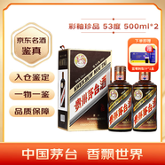 彩釉 醬香型白酒 53度 500ml 雙瓶裝（藍(lán)莓汁*1盒套裝）
