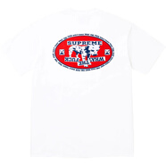 Supreme迷彩斑點(diǎn)狗圓領(lǐng)短袖T恤 男女同款 白色/White XL