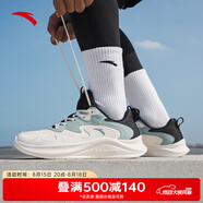 安踏（ANTA）【凌云】男鞋運動(dòng)鞋男夏季革面輕便跑步鞋戶(hù)外慢跑鞋休閑鞋子男 【革面防潑水】白/黑/灰霧藍-3 39 (245mm) 39(245)
