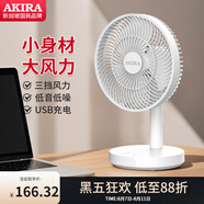 愛(ài)家樂(lè)AKIRA桌面usb充電長(zhǎng)續(xù)航小型迷你循環(huán)風(fēng)扇多檔調(diào)節(jié)辦公室宿舍適用 白色FS-201