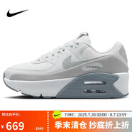 耐克NIKE休閑鞋女子氣墊AIR MAX 90 LV8運動(dòng)鞋HQ3456-191白38