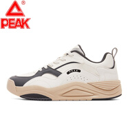 匹克（PEAK）態(tài)極漫行板鞋男夏季新款情侶透氣防滑休閑鞋輕便百搭運動(dòng)鞋 【男款皮面】乳白/深灰 39