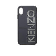高田賢三（KENZO）鋼化玻璃TPU多功能凱旋 neon logo手機(jī)殼 黑色 ONESIZE