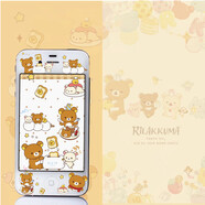 ZHIO卡通小熊適用蘋果13pro可愛鋼化玻璃膜新款iPhone4s/5s/se/se2/15全屏16手機彩膜輕松熊7plus/6s/6 輕松熊-鋼化膜 iPhone16