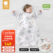 貝肽斯睡袋嬰兒夏天空調(diào)房寶寶睡袋新生兒童一體防踢被幼兒防驚跳連體衣 【夏季】（前4后2 26℃+）獨(dú)角獸 L碼 建議身高80-95cm