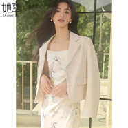她享短款西裝外套女春秋高級(jí)感小西服女士氣質(zhì)外套開衫上衣 T51D035