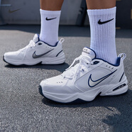 耐克（NIKE）官方AIR MONARCH 4訓(xùn)練鞋老爹鞋秋季輕便緩震運(yùn)動(dòng)415445 102白色/金屬銀/深藏青 39 (245mm)