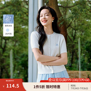 茵曼（INMAN）毛衣女POLO領(lǐng)2025春季套頭針織衫女裝新款通勤長袖毛衣上衣 白色-18525474 M