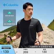 Columbia哥倫比亞戶外春夏情侶男女同款速干旅行運(yùn)動(dòng)簡約圓領(lǐng)透氣T恤 010(尺碼偏小 建議拍大一碼) XL (185/104A)