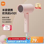 米家小米電吹風(fēng) 吹風(fēng)機(jī) 負(fù)離子護(hù)發(fā)可折疊 大風(fēng)力速干 H101 粉色 CMJ04LXP 國家補(bǔ)貼 便攜出游