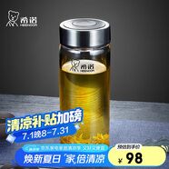 希諾玻璃杯單層加厚大容量家用辦公泡茶杯子男車載水杯XN-6017L 530mL