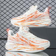 絳天（jiangtian）兒童跑步鞋超輕減震男童專(zhuān)業(yè)運動(dòng)鞋中大童男孩網(wǎng)面春秋款 白桔 31