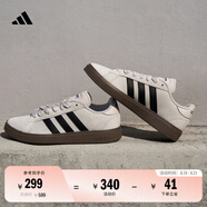 adidas「面包鞋」GRAND COURT BASE 00s休閑低幫板鞋男女阿迪達斯 灰色/黑色/醬紫   39