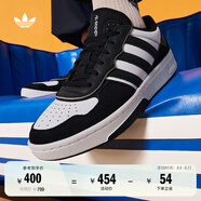 adidas「面包鞋」COURTIC經(jīng)典運動(dòng)板鞋男女阿迪達斯官方三葉草 白/黑   42