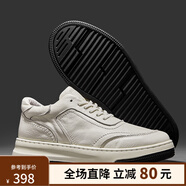 Hautton Jeans鞋子男鞋2025新款夏季真皮板鞋時尚運動休閑鞋皮鞋輕奢小白鞋 白色 40 -適合運動鞋41碼