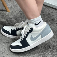 耐克（NIKE）AJ男鞋2025夏季新款A(yù)ir Jordan AJ1休閑籃球鞋低幫防滑運(yùn)動(dòng)板鞋 IO2242-101帆白/薄荷綠/淺煙灰 40