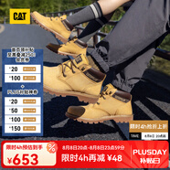 CAT卡特馬丁靴中幫大黃靴男士工裝鞋輕戶外防滑登山鞋P110973N3BDC25 黃色 36