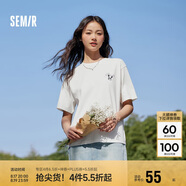 森馬[涼感T]觀園吉聯(lián)名短袖T恤女抗菌寬松熊貓夏裝潮109324100013