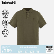 添柏嵐（Timberland）官方男款短袖POLO衫夏季水洗棉休閑通勤|A6R29 A6R29A58/軍綠色 L