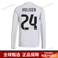 阿迪達斯 （adidas）25-26皇馬球迷版主場(chǎng)長(cháng)袖球衣比賽訓練足球服男 24號赫伊森印號球衣 XS