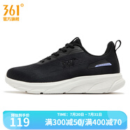 361度女鞋運動鞋春季新款361度女常規(guī)跑鞋 曜石黑/鳶尾花 39
