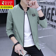 啄木鳥夾克男士裝外套春秋季款休閑棒球服上衣服 綠色 常規(guī) XL