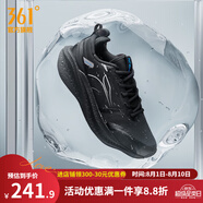 361°【爆沫4雨屏】運動(dòng)鞋男鞋2024冬季新款防潑水減震耐磨專(zhuān)業(yè)跑步鞋 曜石黑/電競藍 防潑水 40