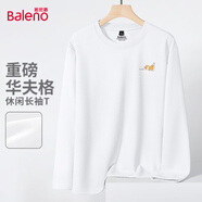 班尼路（Baleno）華夫格長(cháng)袖t恤男夏季學(xué)生潮流男士打底衫衣服青少年重磅上衣男裝
