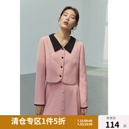 獨(dú)束大碼女裝韓系甜美淑女風(fēng)連衣裙女秋裝微胖mm短款小上衣A字傘裙 半身裙 M