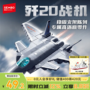 森寶積木軍事拼裝殲20隱形戰(zhàn)斗機(jī)玩具戰(zhàn)斗機(jī)模型擺件男孩生日禮物202271