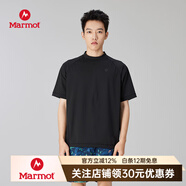 土撥鼠（Marmot）速干短袖 男士戶(hù)外運動(dòng)T恤上衣 吸濕速干 抗菌 Mt.RashGuard 黑色 L