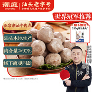潮庭潮汕牛肉丸+牛筋丸雙拼250g*4袋共2斤 汕頭本地生產(chǎn) 火鍋食材