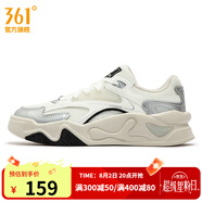 361度女運動鞋秋季新款361度女板鞋 羽毛白/銀白色 40