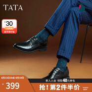 他她（TATA）商務(wù)正裝鞋男士皮鞋西裝男鞋結婚新郎鞋真皮德比鞋DSCN3A 黑色（絨里） 40