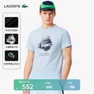 LACOSTE【王一博同款】法國鱷魚男裝25春夏新款休閑運(yùn)動(dòng)款圓領(lǐng)T恤|TH8917 T01/淺藍(lán)色 L 5