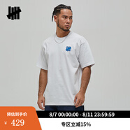 UNDEFEATED官方春季新品美式街頭經(jīng)典字母LOGO涼感休閑短袖T恤男上衣 米白色 2XL