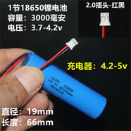 原裝可充電鋰電池收音機(jī)老年人專用力勤夏新音響戶外藍(lán)牙音箱電池 3000毫安/2.0插頭紅黑