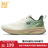 361度男鞋運動鞋秋季新款361度男穩(wěn)定跑鞋 西米色/野外綠 39