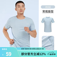 駱駝（CAMEL） 運動短袖T恤春夏情侶款寬松透氣休閑跑步健身運動上衣 6002，遺跡藍，男 2XL