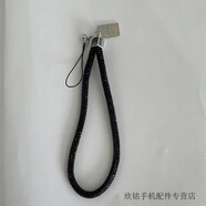 水鉆掛鏈?zhǔn)謾C(jī)掛繩長短款手腕掛件潮款吊牌滿鉆亮晶掛飾 短款黑色滿鉆吊牌掛繩