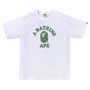 A BATHING APE男士白色圖案休閑短袖T恤 white 均碼 |M