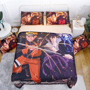 奧洛勛來(lái)圖定制火影忍者春夏四件套卡通動(dòng)漫海賊王宿舍三件套學(xué)生被套 鳴人vs佐助 錦棉纖維 單獨被套150*200cm